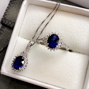 SOLD Sapphire Sterling Silver set